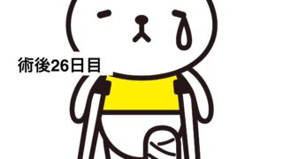 半月板入院日記 #28　松葉杖自立走行開始