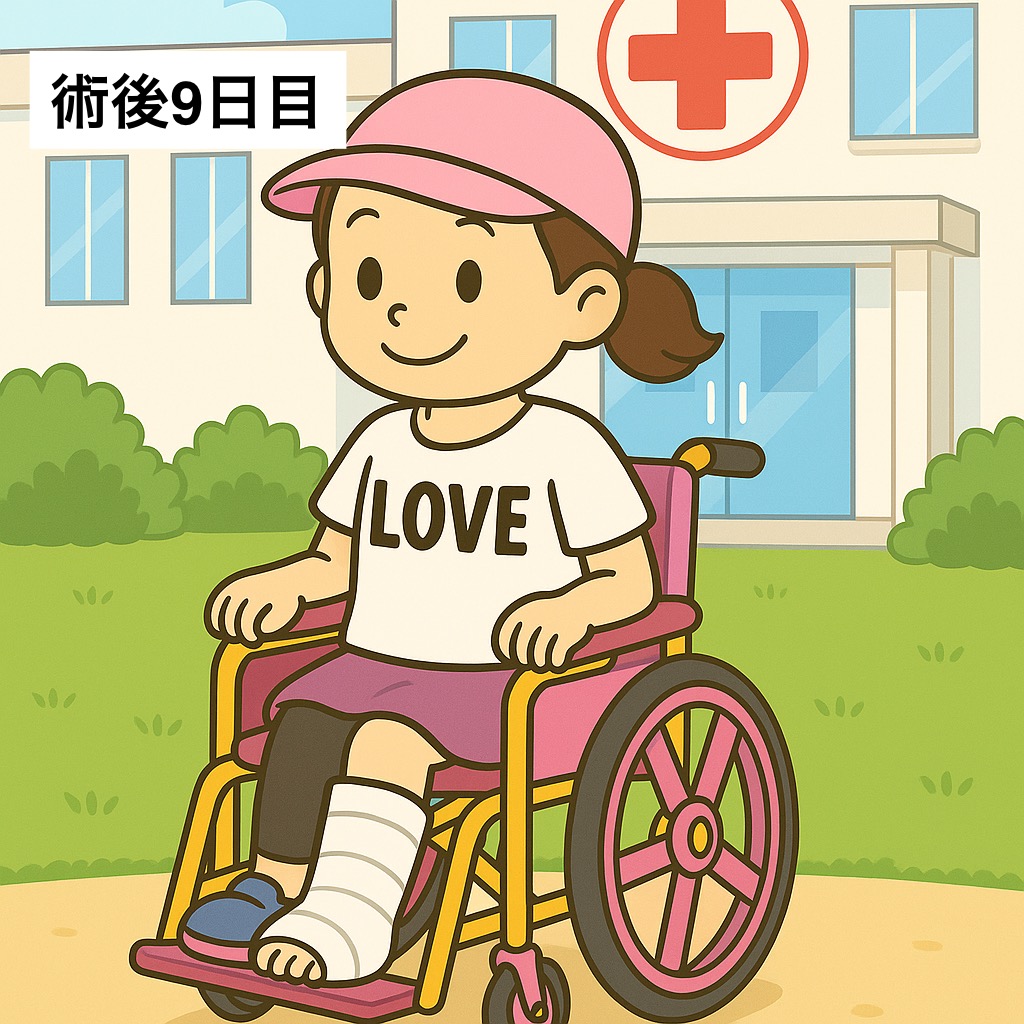 【右膝半月板損傷⑪】手術後9日目