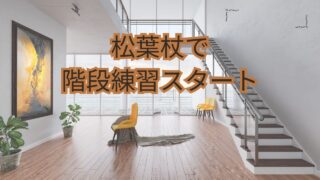 右脛骨近位骨切り　入院日記 #8- 術後7日目　松葉杖で階段