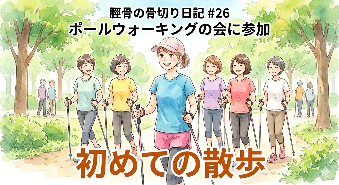 脛骨の骨切り日記 #26　ウオーキングの会に参加